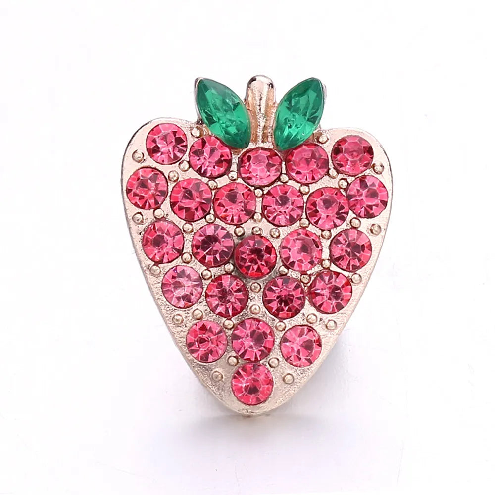 Strawberry, Goldtone - Pink