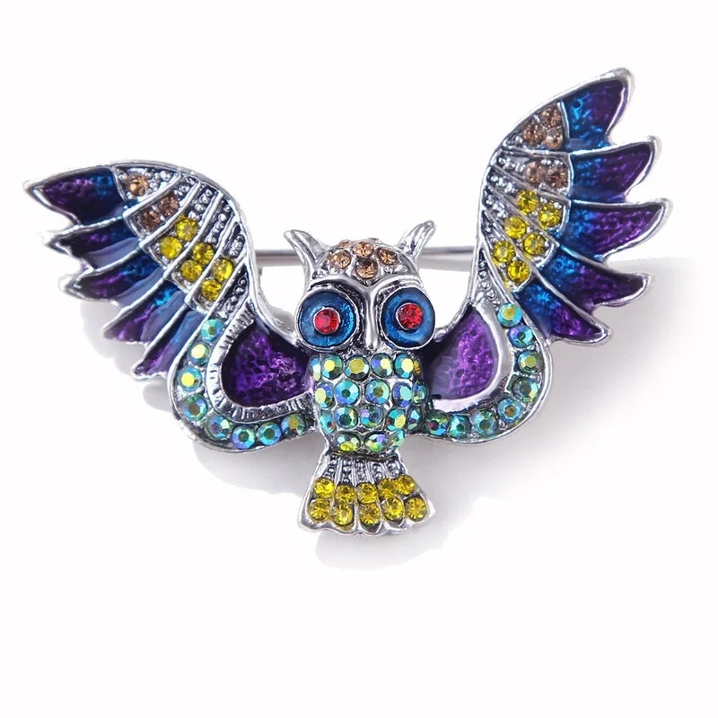 Animated Owl Brooch