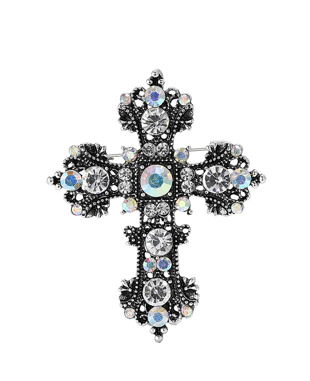 "My Faith Looks Up To Thee" Brooch - Iridescent