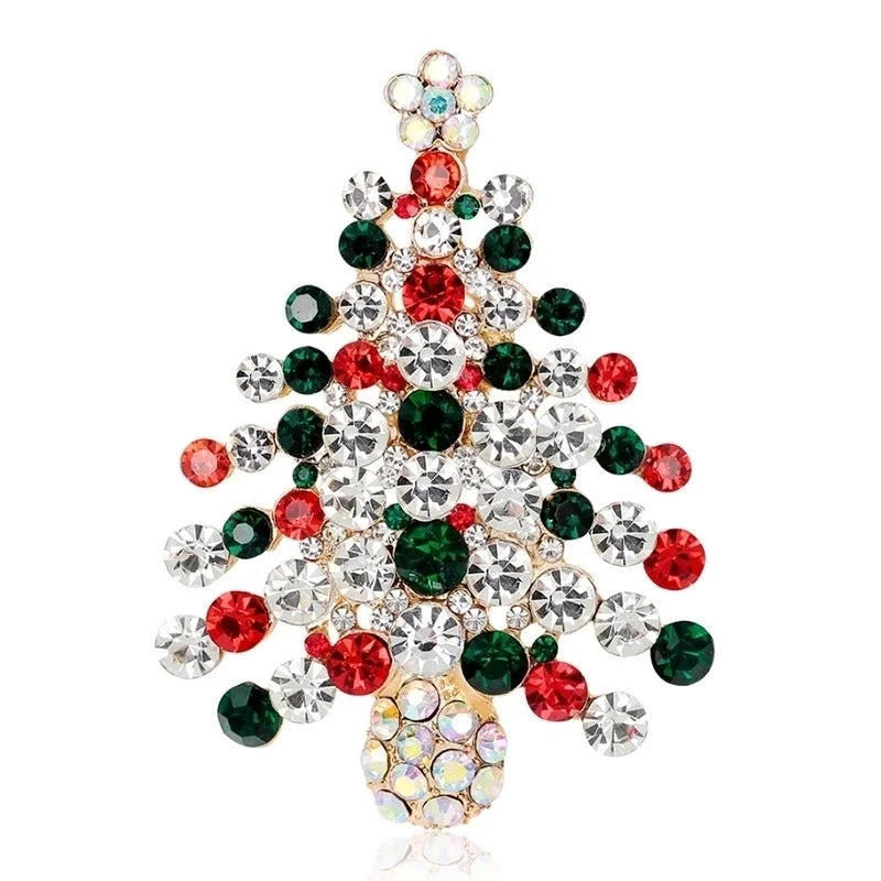 Dazzling Christmas Tree Brooch