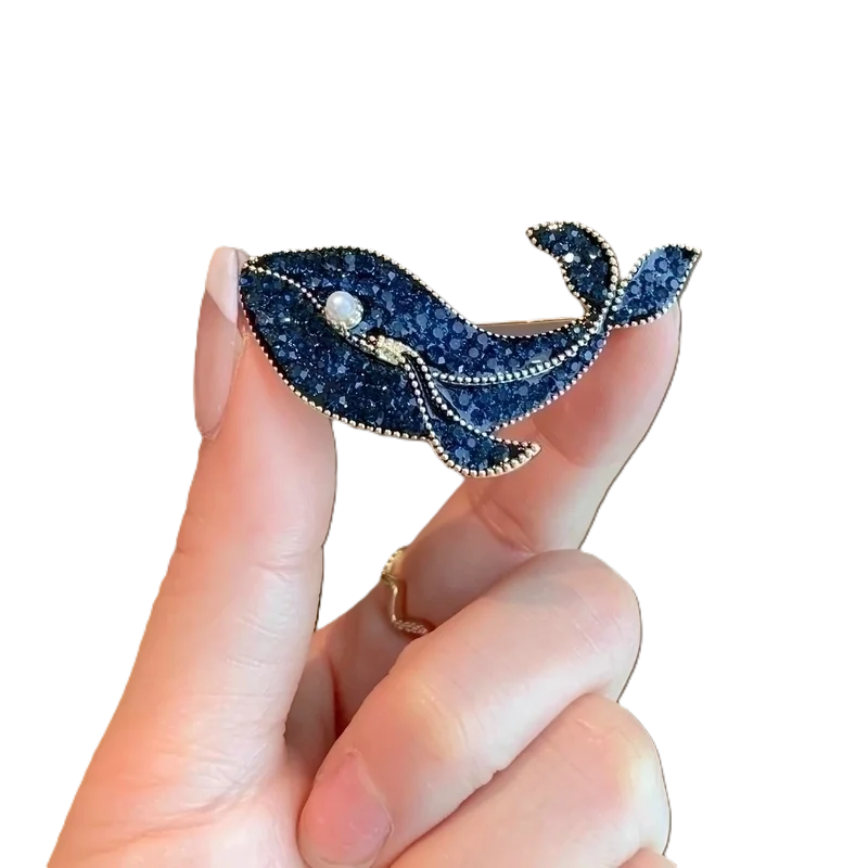Blue Dolphin Brooch