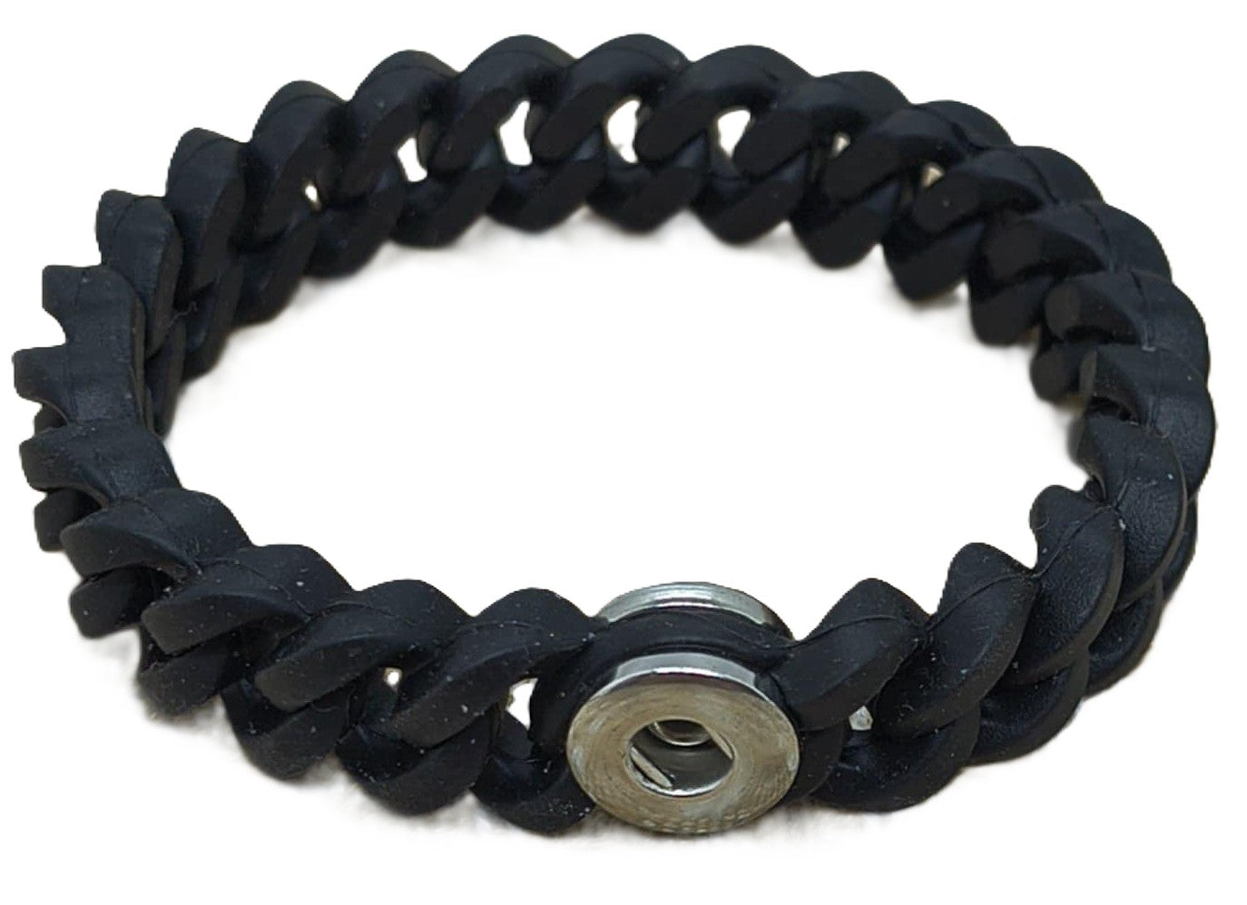 Black Stretchy Silicone Bracelet (12mm)
