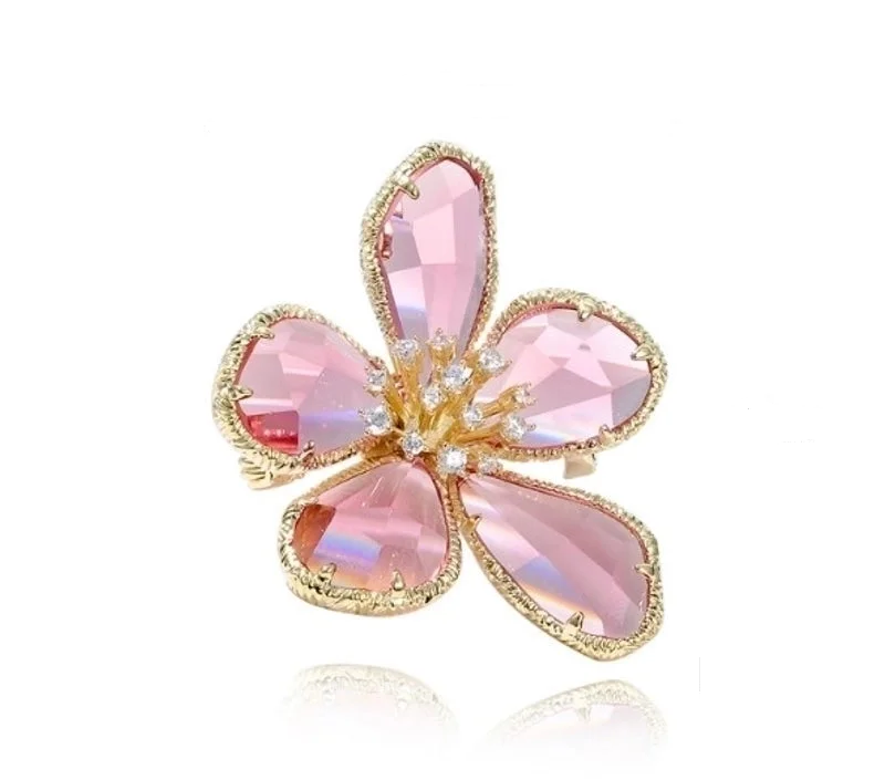 Pretty Petals Brooch - Pink