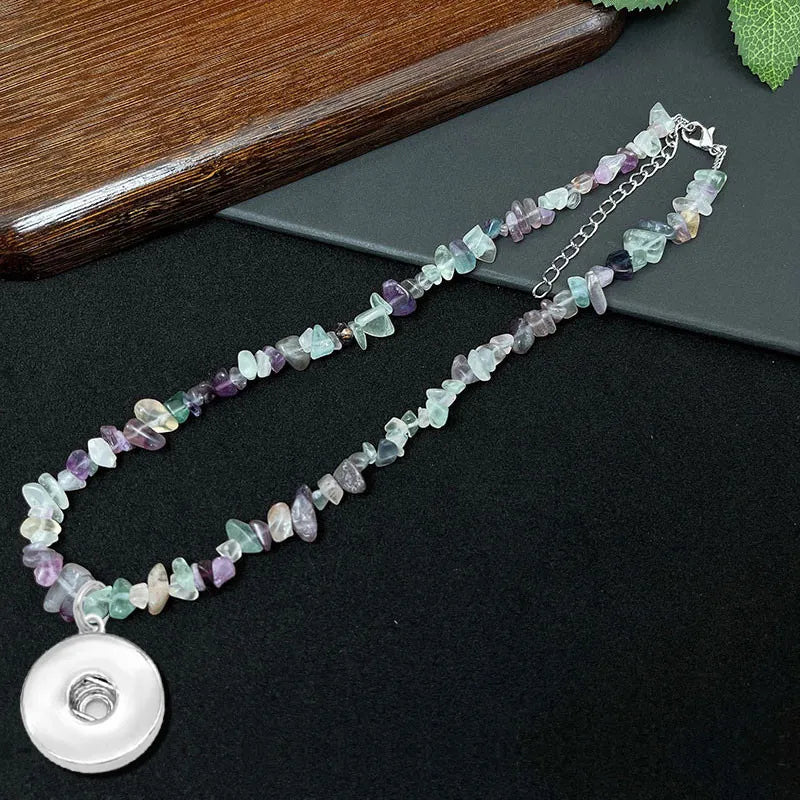 Stone Elements Necklace - Green/Blue
