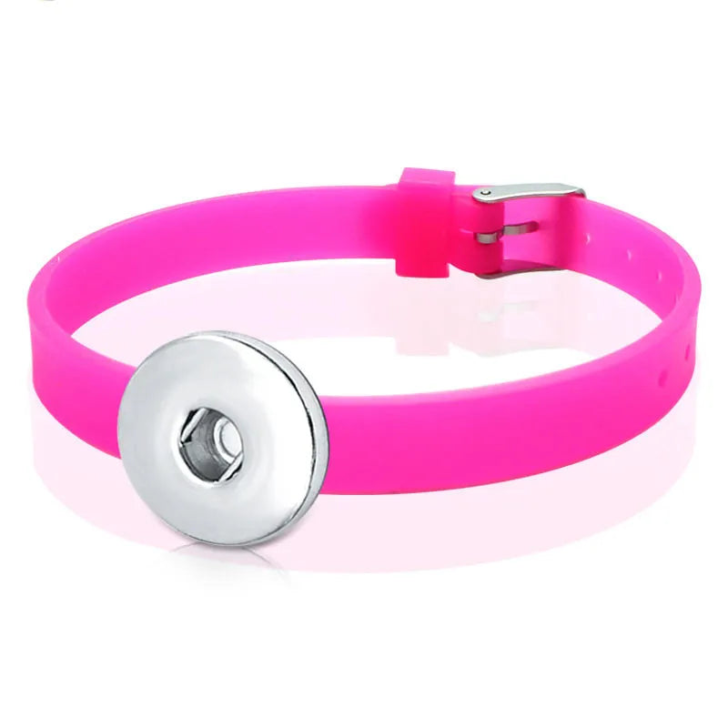 Silicone Strap Bracelet - Neon Pink