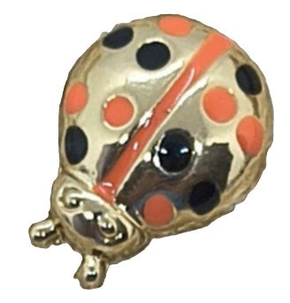 Goldtone Ladybug (12mm)