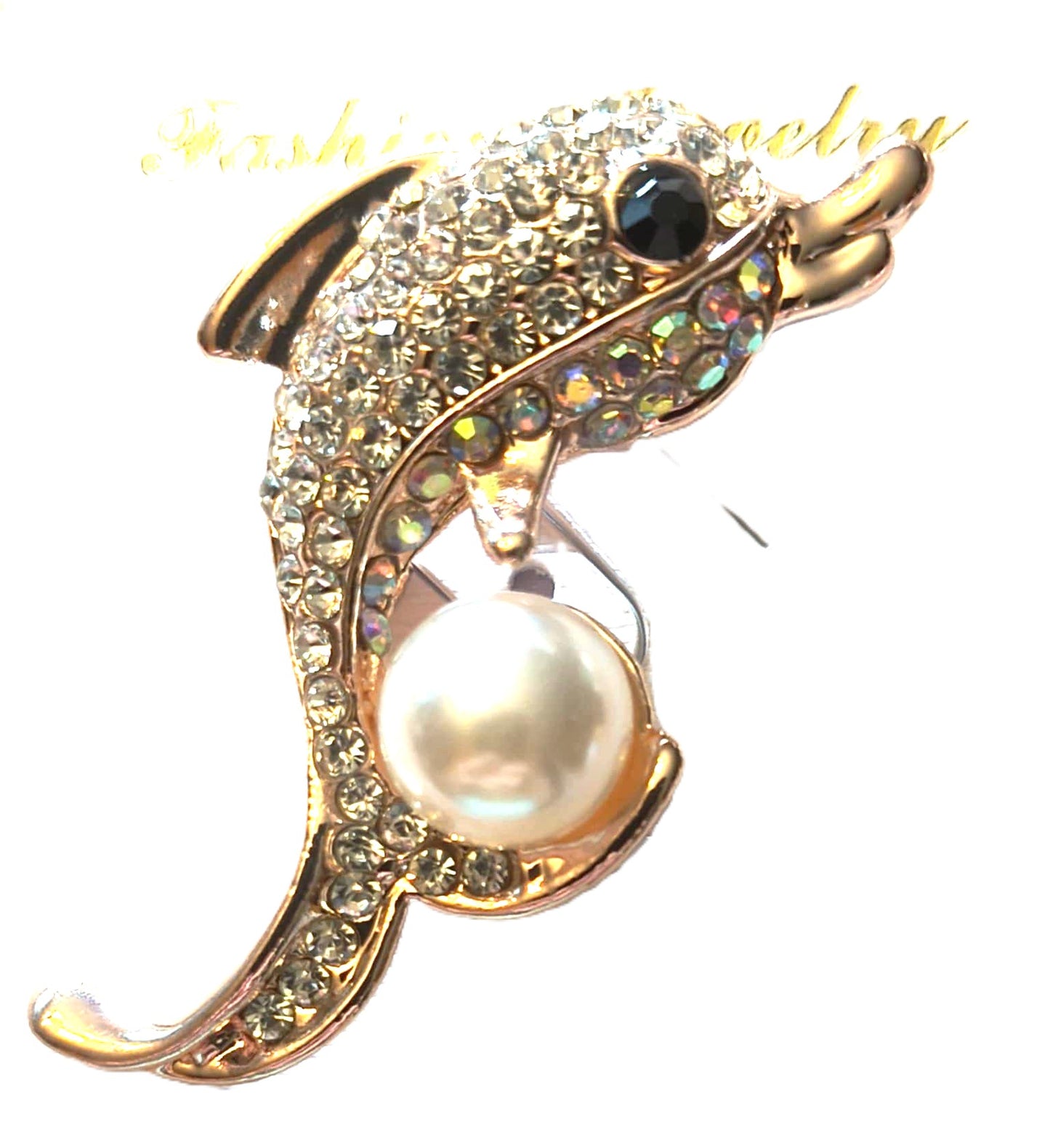 Playful Dolphin Brooch
