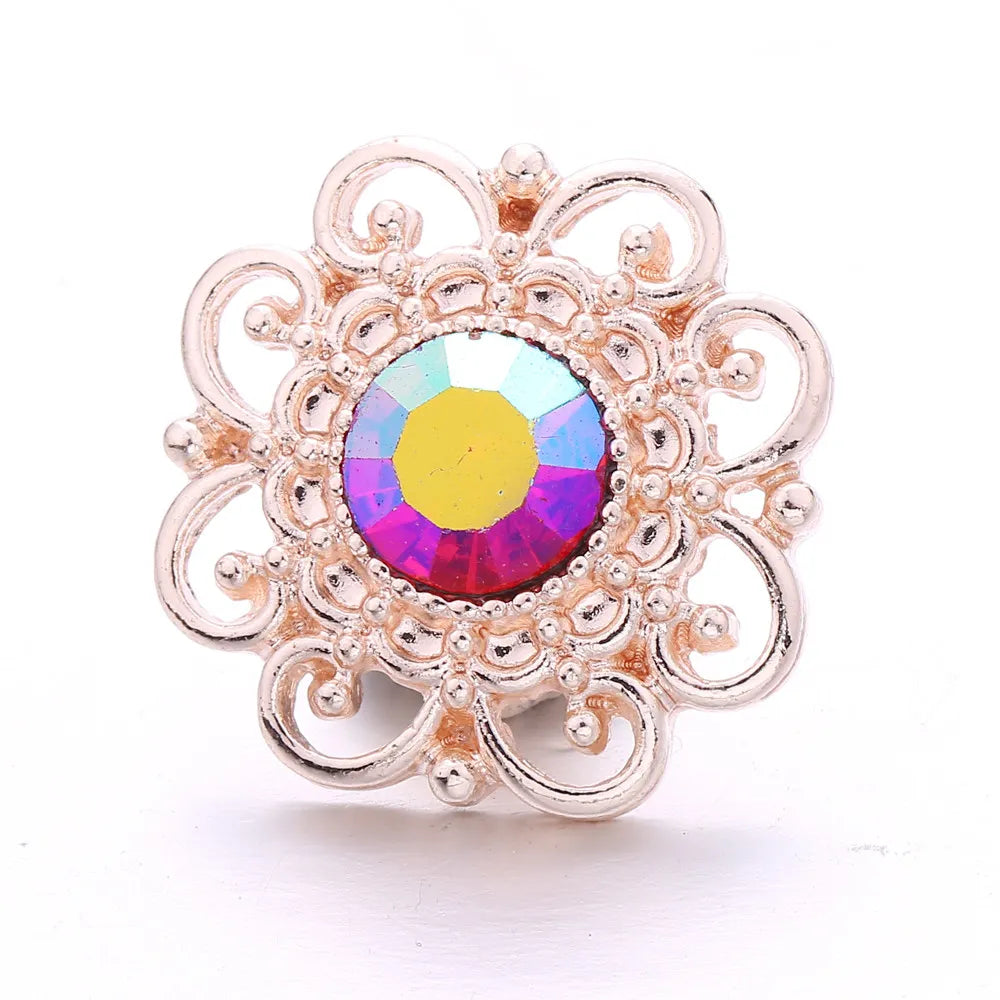 Sparkling Flower - Purple - Rose Gold