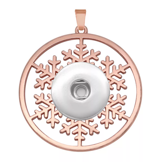 Snowflake Pendant - Rose Gold