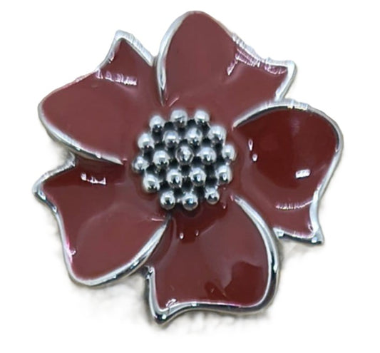 Red Enameled Flower
