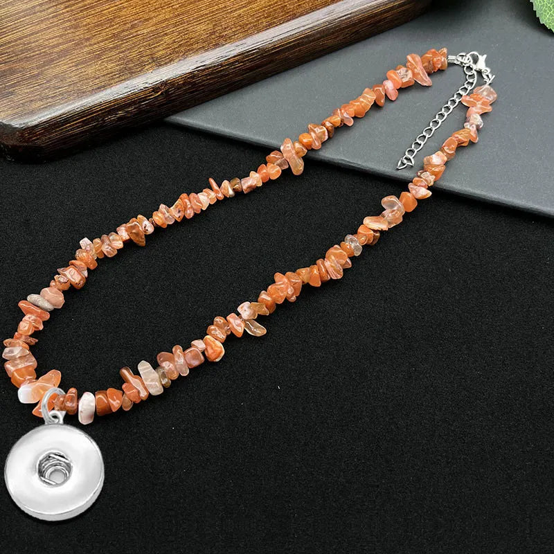 Stone Elements Necklace - Rust