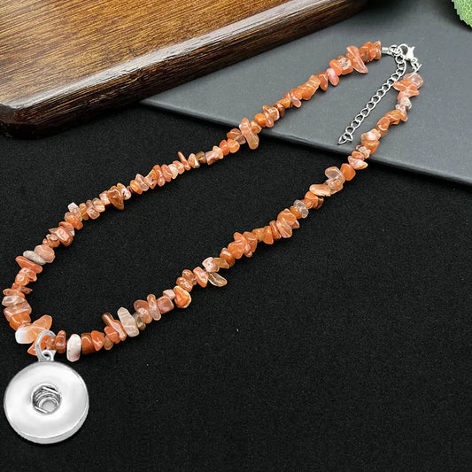 Stone Elements Necklace - Rust