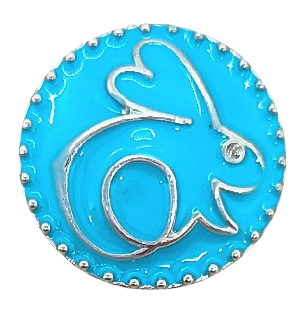 Blue Enameled Bunny