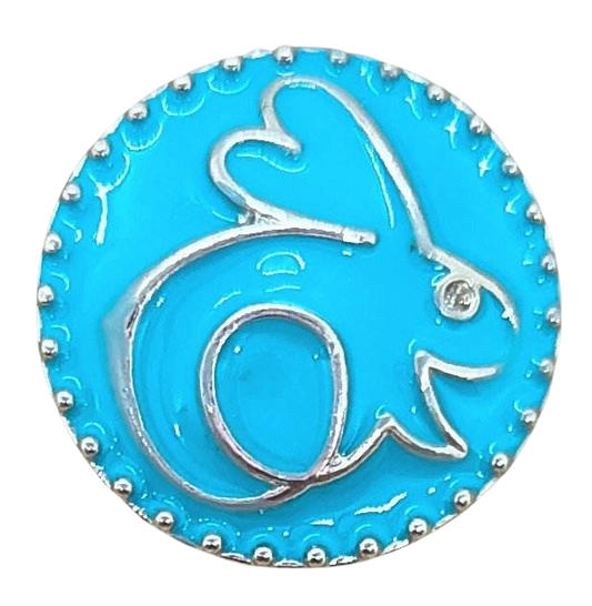 Blue Enameled Bunny