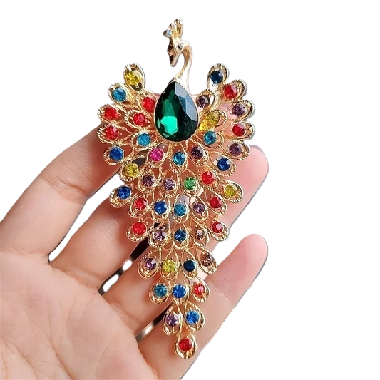 Grandiose Peacock Brooch