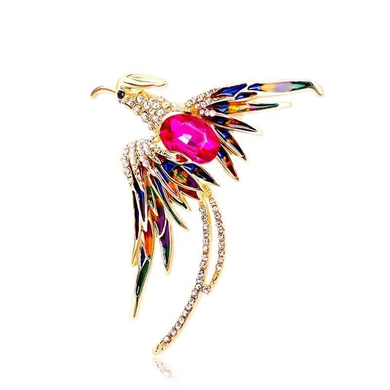Phoenix Brooch - Pink