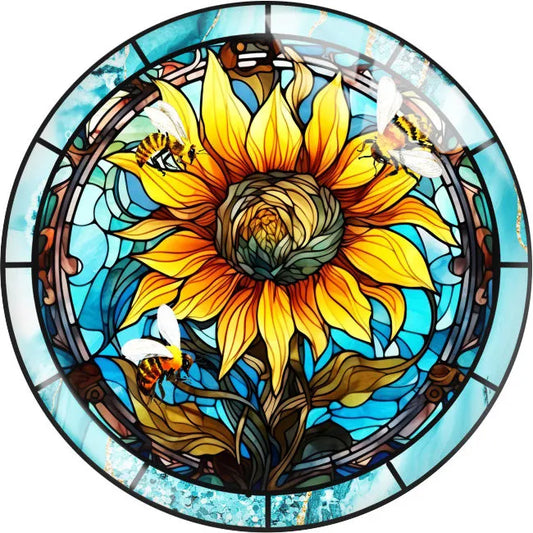 Stained Glass Sunflower