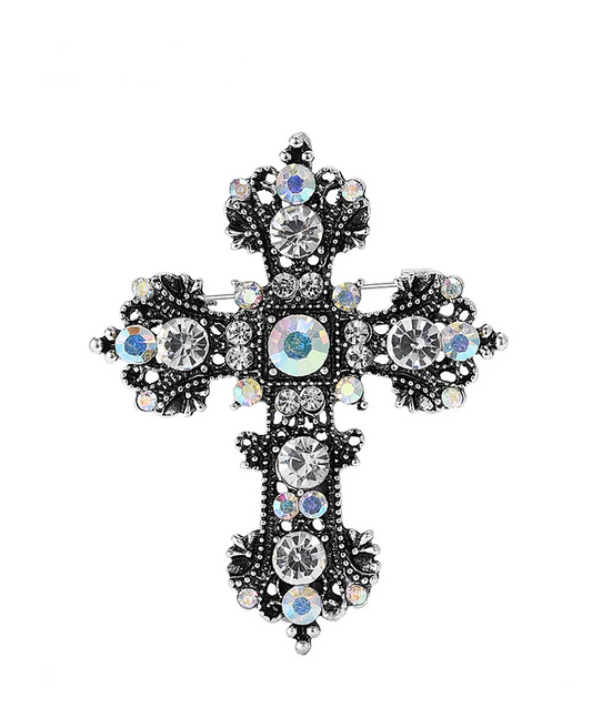 "My Faith Looks Up To Thee" Brooch - Iridescent