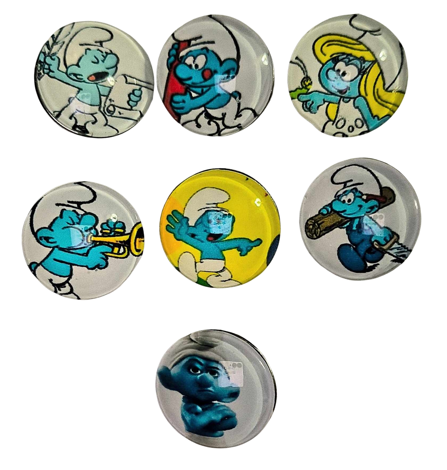 Set Of 7 Smurf Snaps