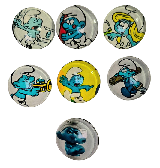 Set Of 7 Smurf Snaps