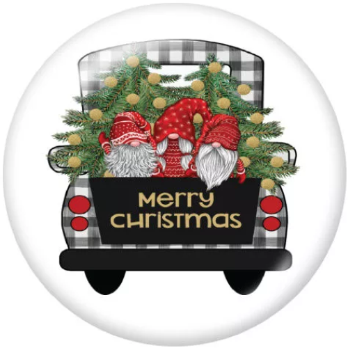 3 Gnomes In A Truck With Christmas Trees