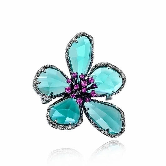 Pretty Petals Brooch - Green