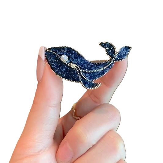 Blue Dolphin Brooch