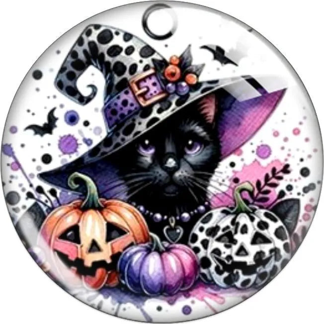 Black Cat In Witch's Hat