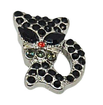 Rhinestone Cat - Black