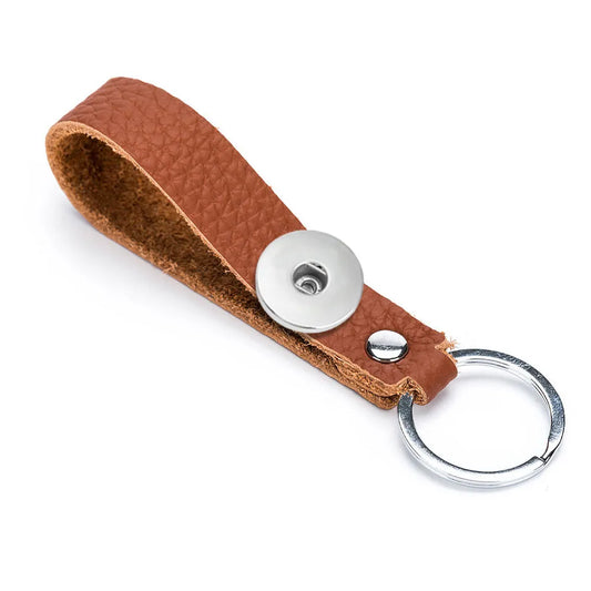 Leather Keychain, Brown