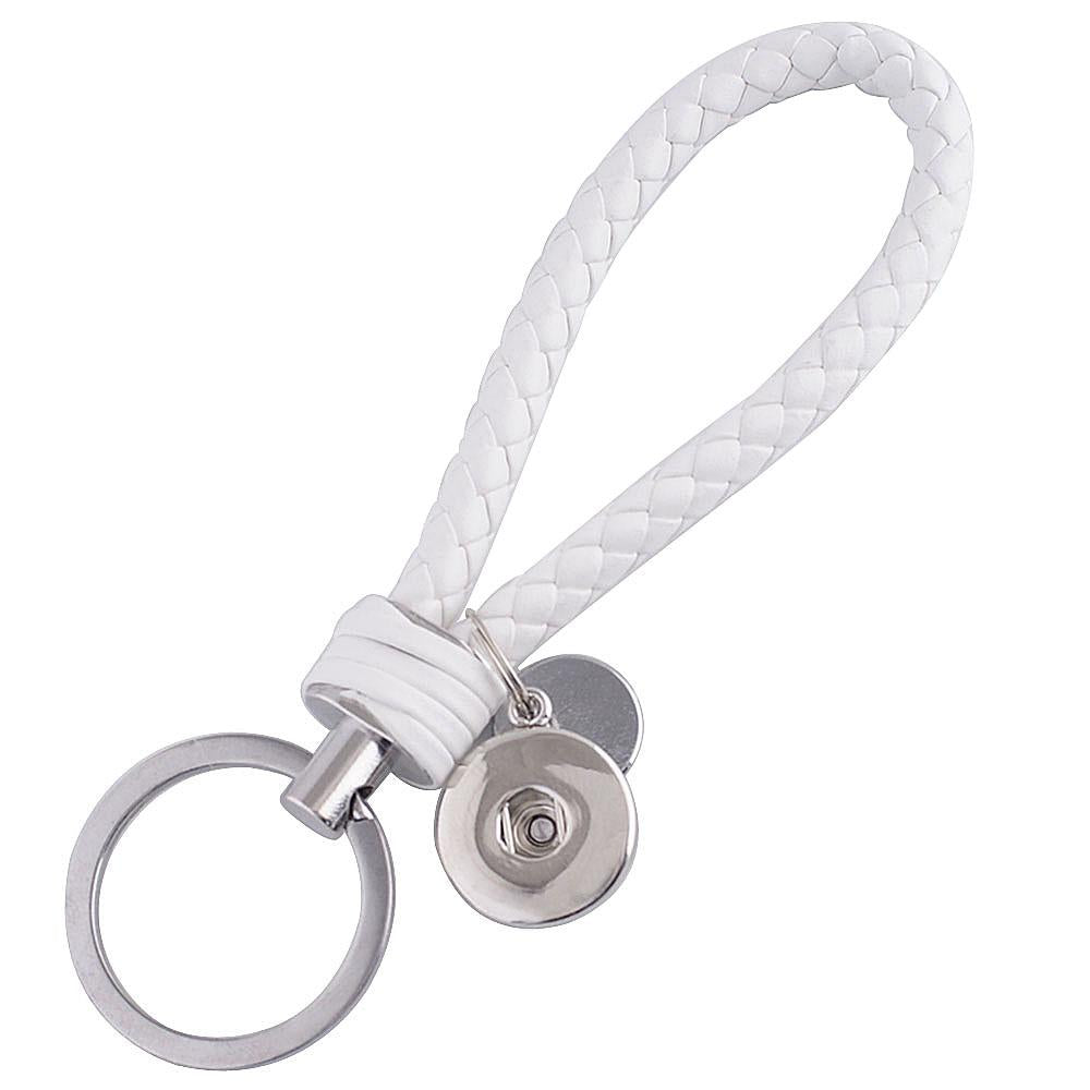 Braided Keychain - White