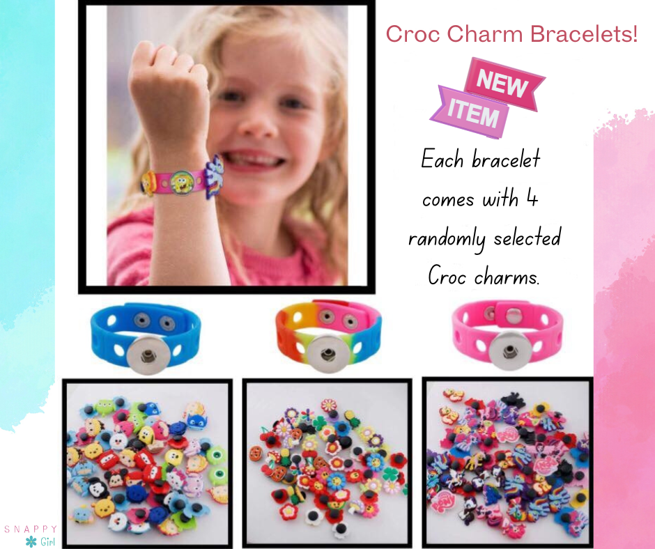 Croc Charm Bracelet - Pink