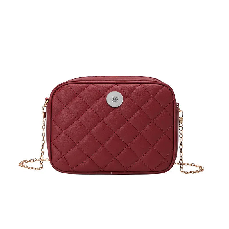 Burgundy Quilted Handbag