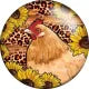 Hen With Sunflowers