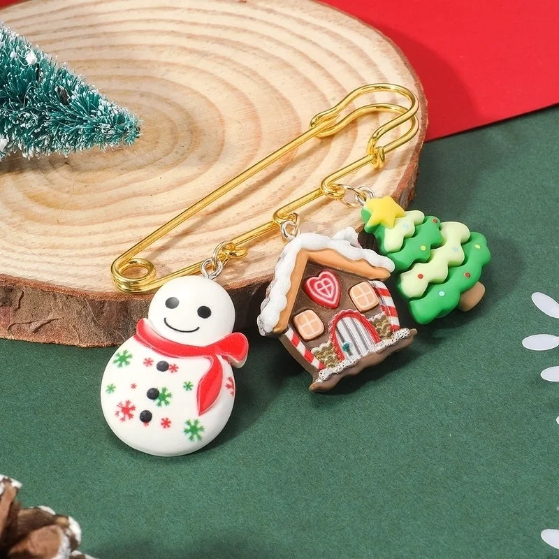 Safety Pin Gingerbread House