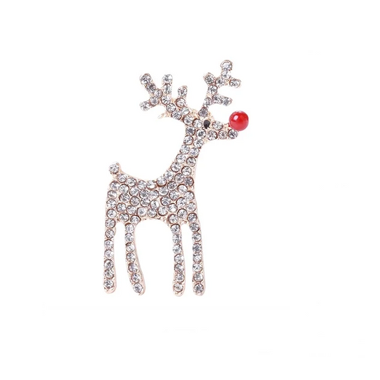 Red Nosed Reindeer Brooch