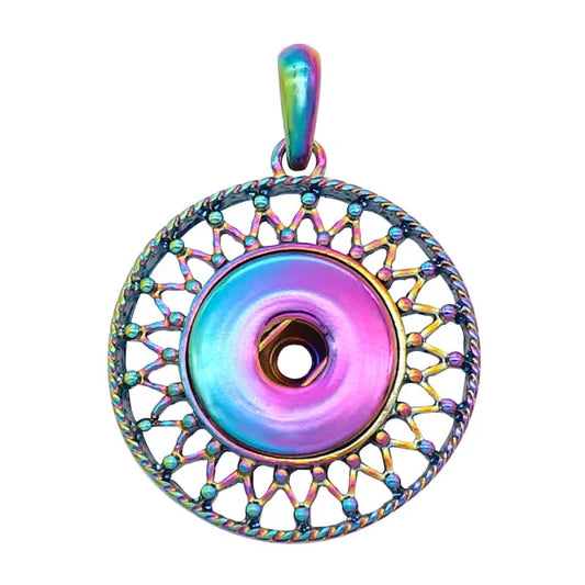 Aztec Dream Pendant - Rainbow Metal