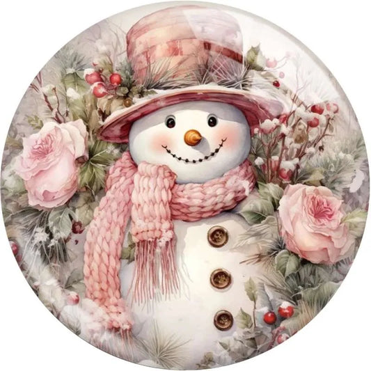 Snowman With Pink Scarf