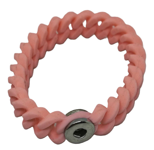 Pink Stretchy Silicone  Bracelet (12mm)