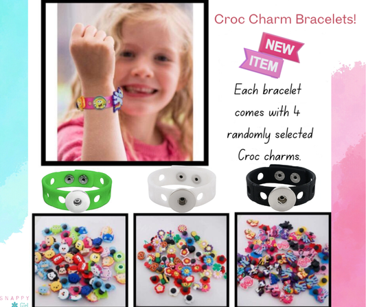 Croc Charm Bracelet - White