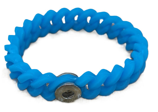 Blue Stretchy Silicone Bracelet (12mm)