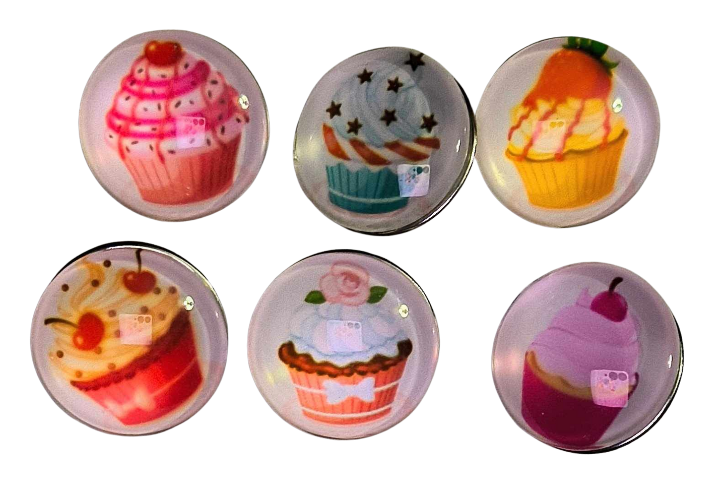 Set Of 6 Cupcake Snaps