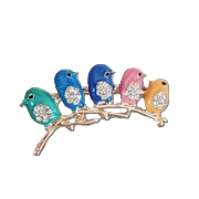 Birds On A Branch Brooch