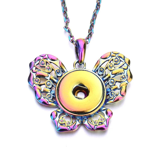 Butterfly Necklace - Rainbow Metal