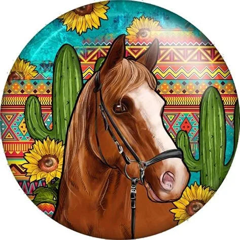 Horse With Sunflowers #1