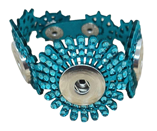 Atlee, 3 Snap Bracelet - Teal