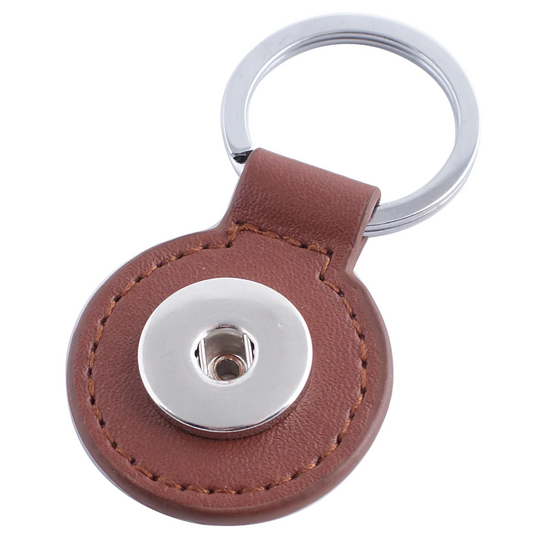 Round Keychain - Brown